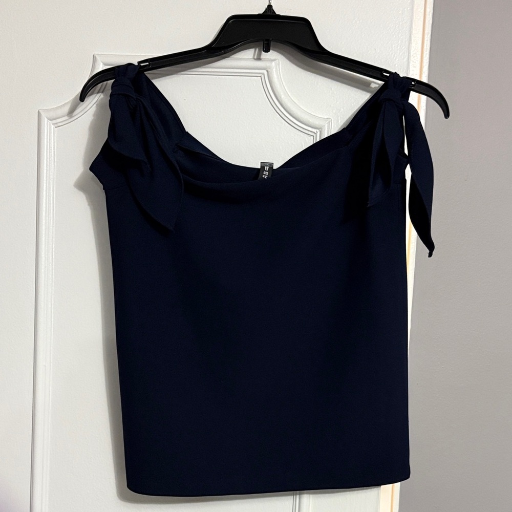 Off the shoulder navy women top